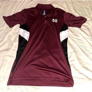 Men’s Msu Mississippi State Polo Maroon Size Medium Ncaa